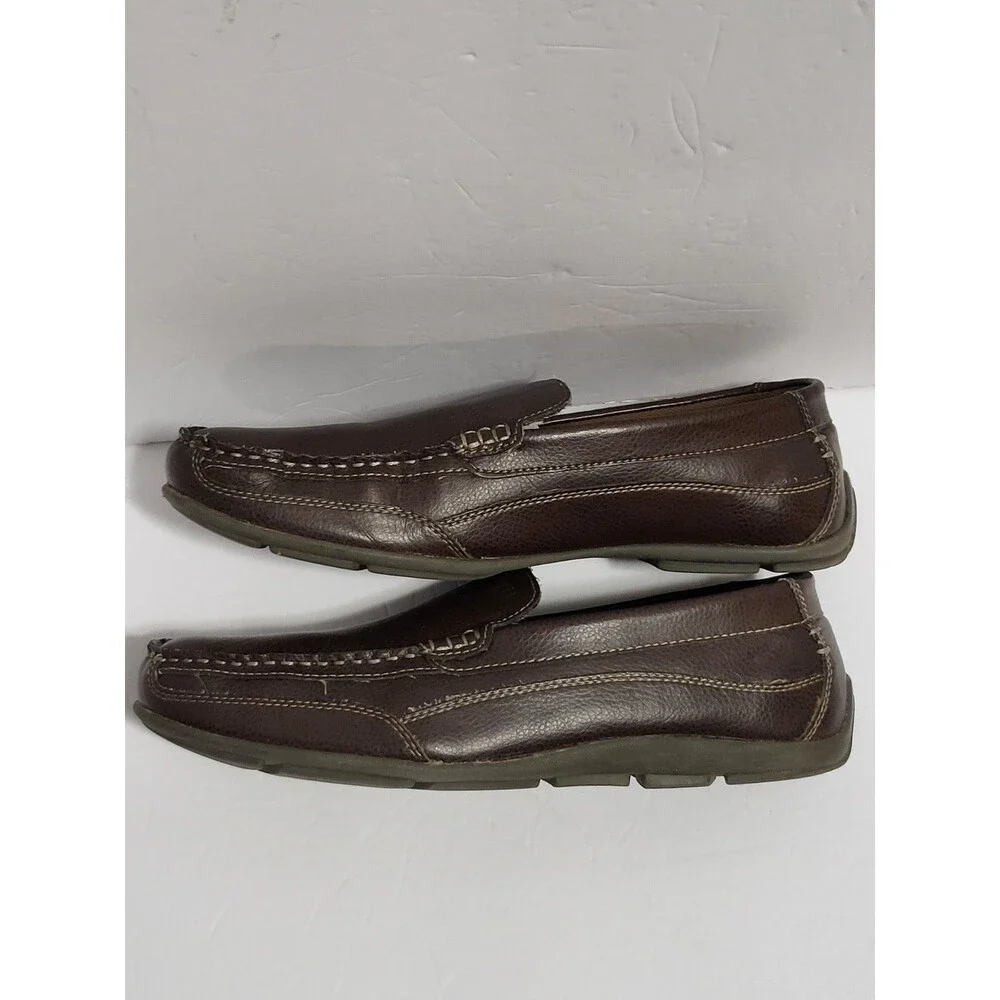 Tommy Hilfiger TMDathan Men’s 10.5 Slip On Driving Shoes Moccasin Brown Leather